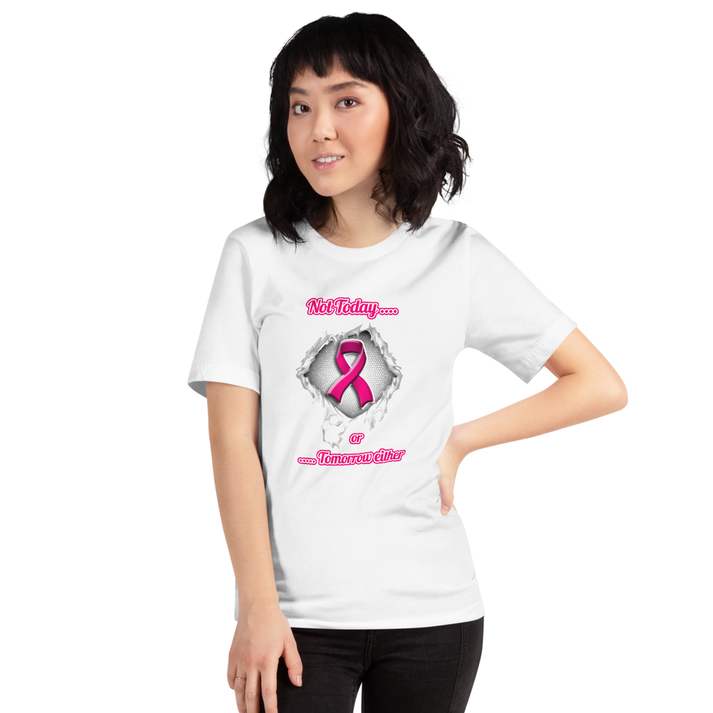 White Breast cancer awareness T-shirt