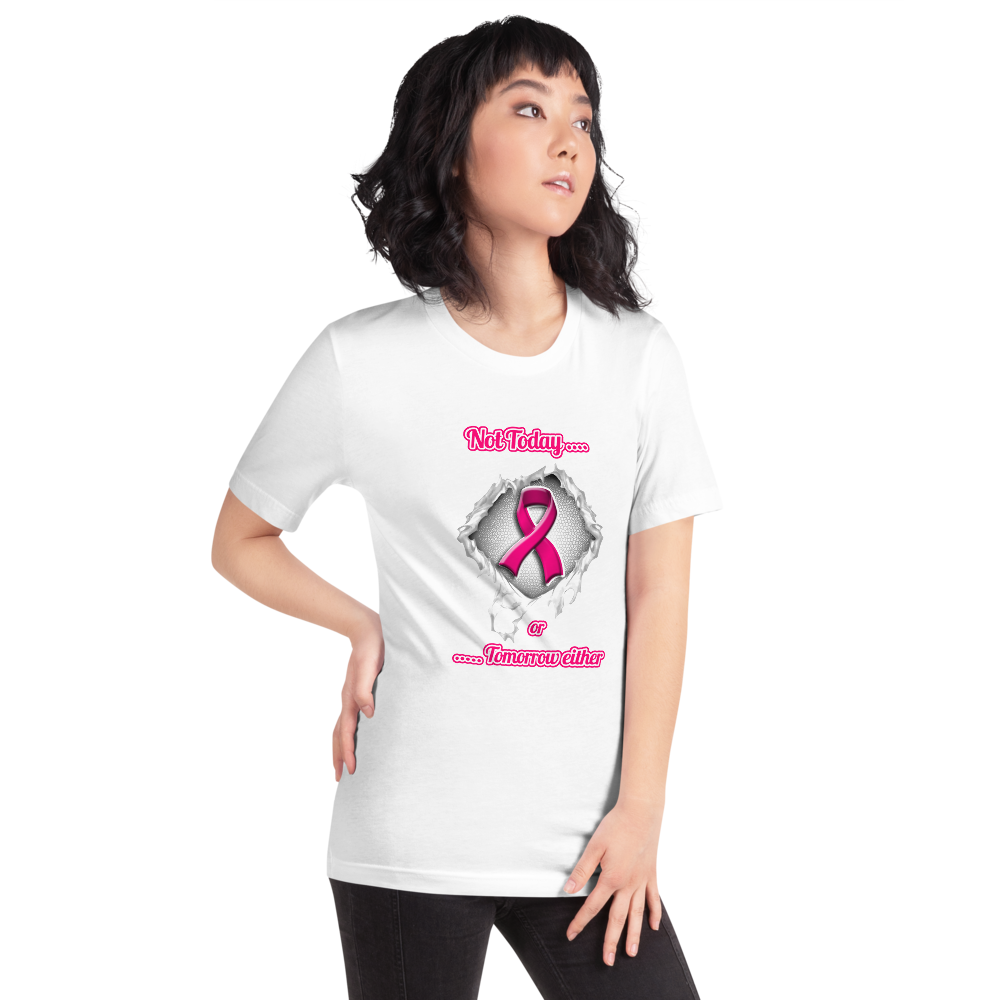 White Breast cancer awareness T-shirt